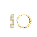 Gold Stone Hoop Earring