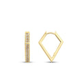 Gold Stone Triangle Earrings
