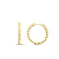 Gold Twist Hoop Earrings