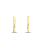 Gold Twist Hoop Earrings