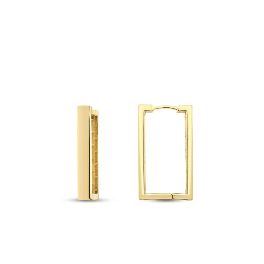 Gold Rectangular Hoop Earrings