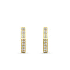 Gold Pentagon Hoop Earrings