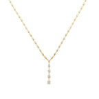 Gold Row Stone Necklace