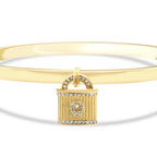 Gold Lock Bangle