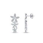 Gold Stone Flower Earring