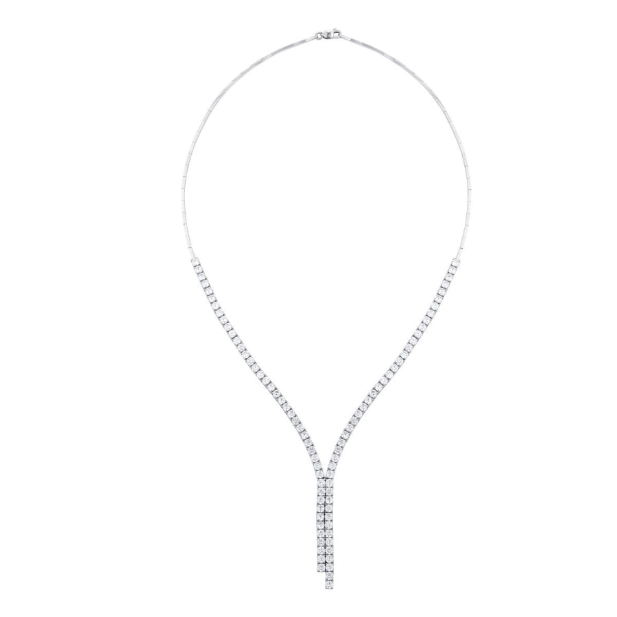 Gold Double Row Stone Neckband
