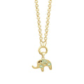 Gold Double Elephant Necklace