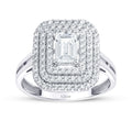 Gold Triple Row Baguette Ring