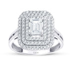 Gold Triple Row Baguette Ring