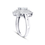 Gold Triple Row Baguette Ring