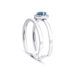 Gold Blue Stone Ring
