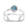 Gold Blue Stone Ring