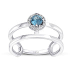 Gold Blue Stone Ring