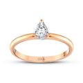 0,30 Carat Diamond Pear Solitaire Engagement Ring