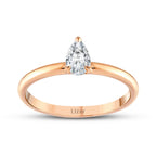 0,30 Carat Diamond Pear Solitaire Engagement Ring
