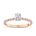 0,37 Carat Diamond Oval Solitaire Engagement Ring