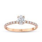 0,37 Carat Diamond Oval Solitaire Engagement Ring