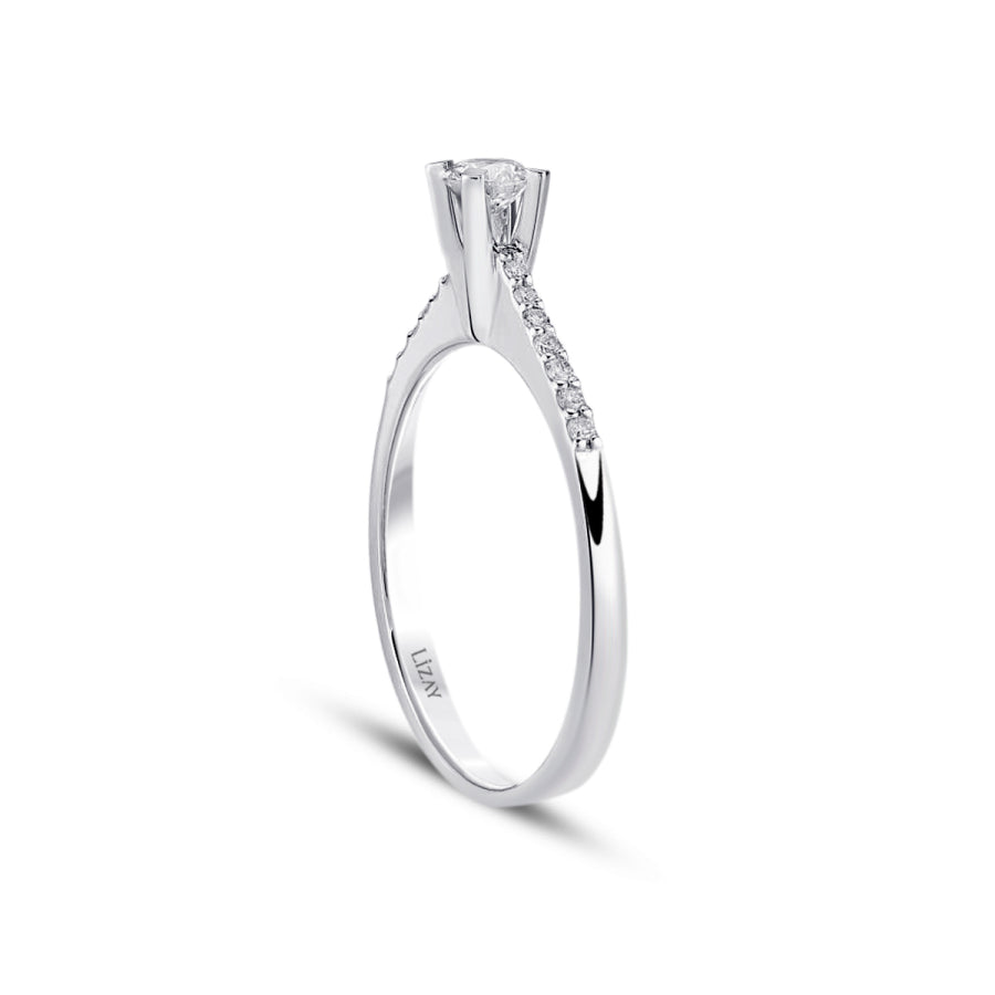 0,40 Carat Diamond Round Solitaire Engagement Ring