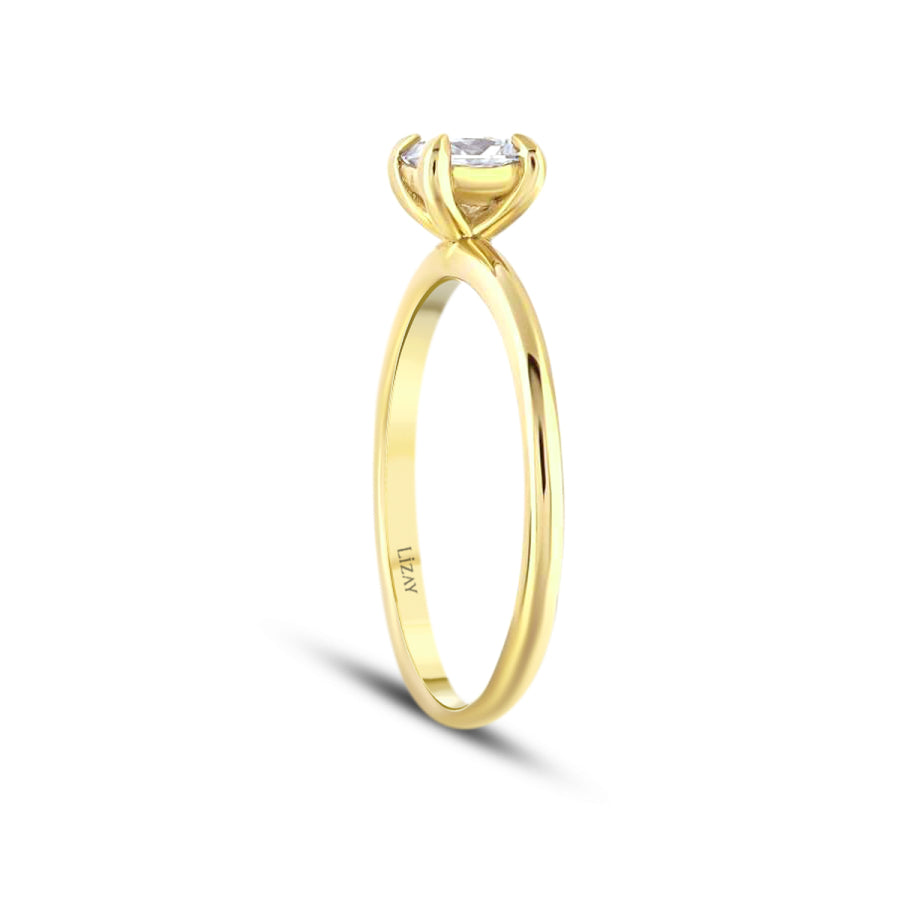 0,50 Carat Diamond Princess Solitaire Engagement Ring