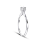 0,04 Carat Diamond Round Solitaire Engagement Ring