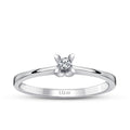 0,04 Carat Diamond Round Solitaire Engagement Ring