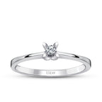 0,04 Carat Diamond Round Solitaire Engagement Ring