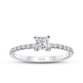 0.45 Carat Diamond Princess Solitaire Engagement Ring