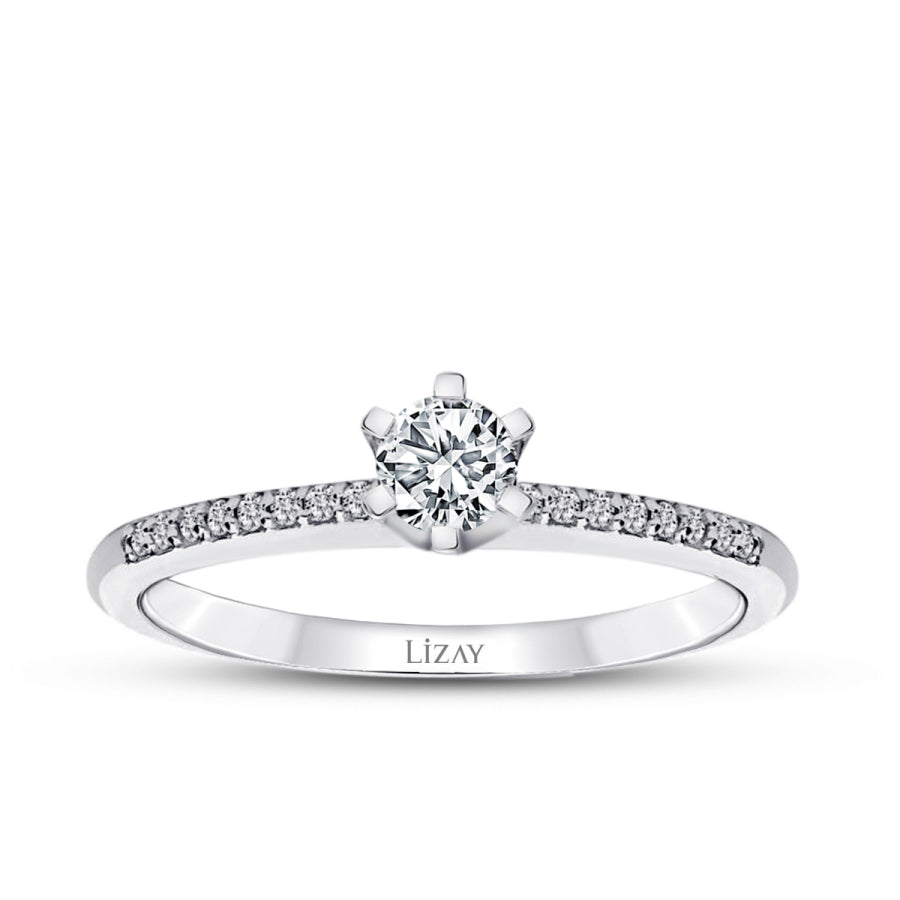 0.27 Carat Diamond Round Solitaire Engagement Ring