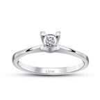 0,04 Carat Diamond Solitaire Engagement Ring
