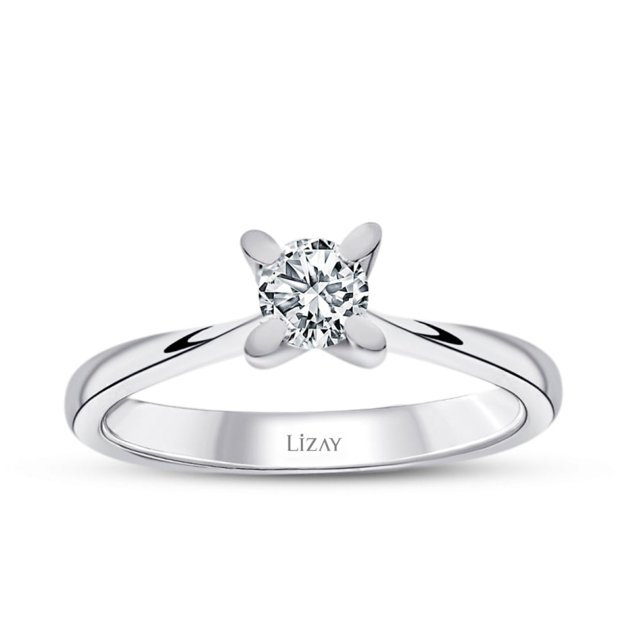 0,35 Carat Diamond Round Solitaire Engagement Ring