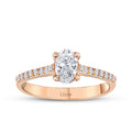 0,52 Carat Diamond Oval Solitaire Engagement Ring