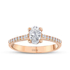 0,52 Carat Diamond Oval Solitaire Engagement Ring