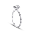 0,85 Carat Diamond Oval Solitaire Engagement Ring