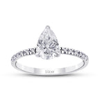 1,12 Carat Diamond Pear Solitaire Engagement Ring