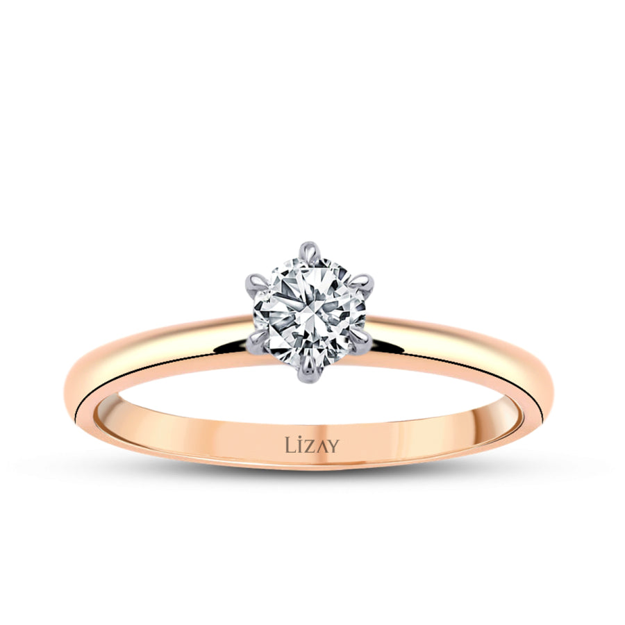 0,30 Carat Diamond Round Solitaire Engagement Ring