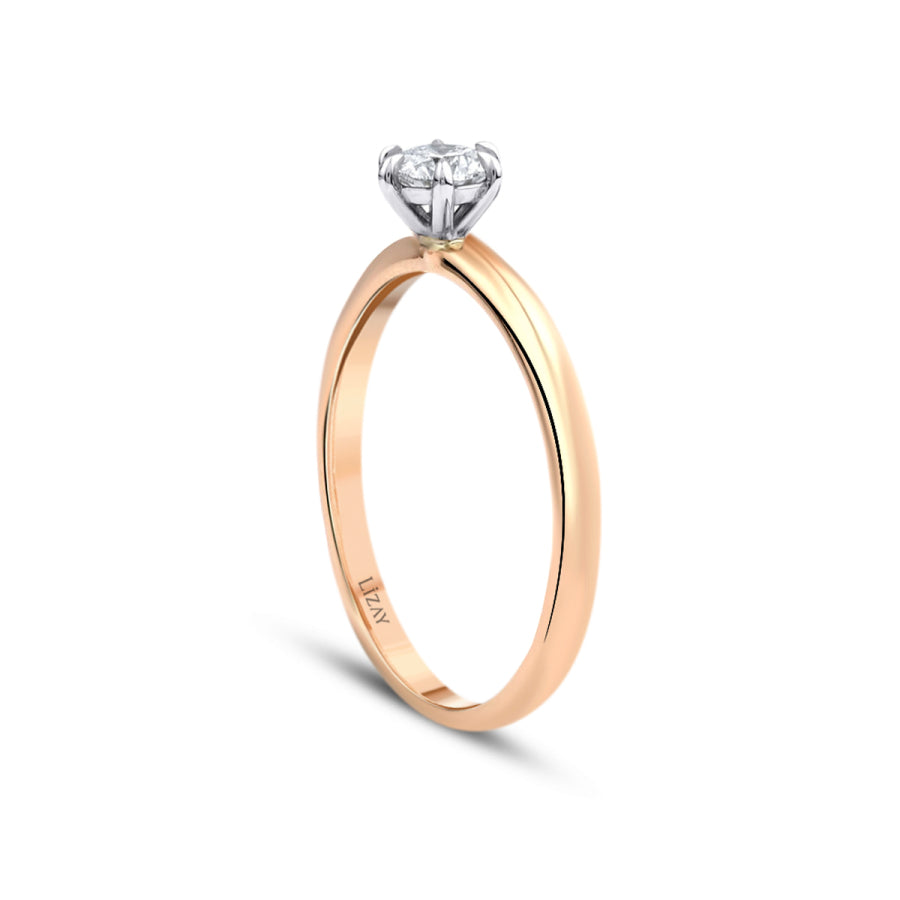0,30 Carat Diamond Round Solitaire Engagement Ring