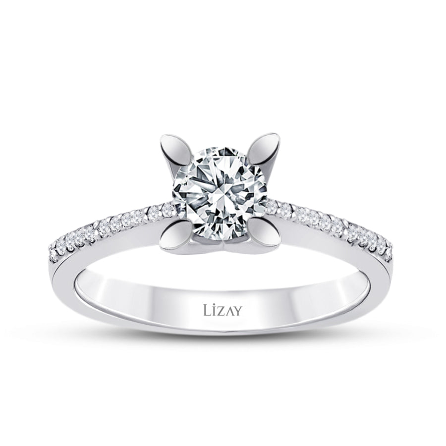 0,61 Carat Diamond Round Solitaire Engagement Ring