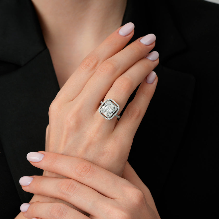 1,01 Carat Diamond Baguette Ring