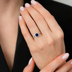 1,07 Carat Diamond Sapphire Ring