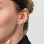 0,94 Carat Diamond Emerald Earrings