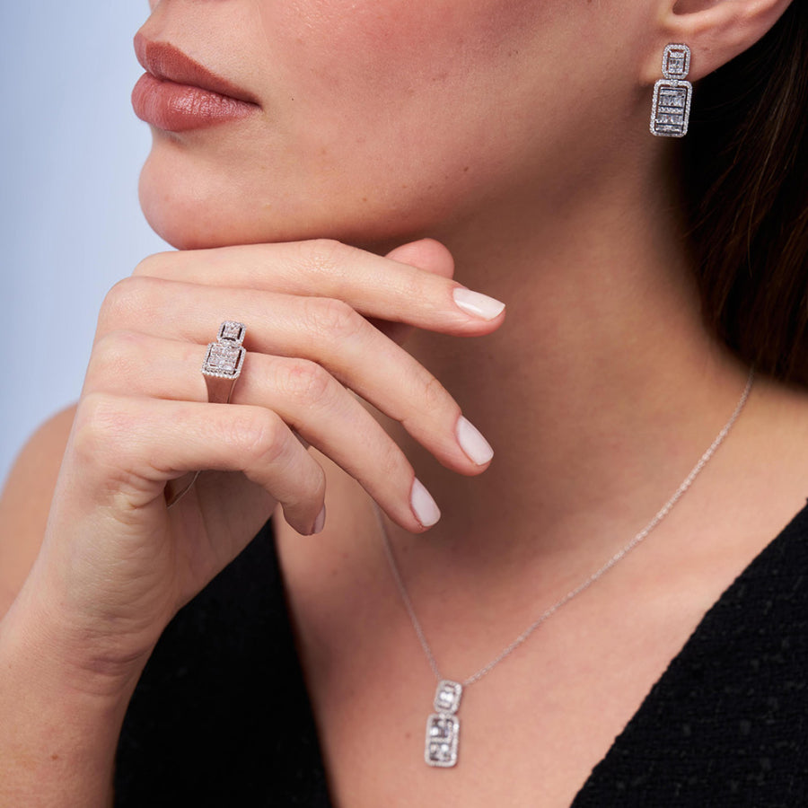 0,41 Carat Diamond Baguette Ring