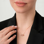 0,31 Carat Diamond Ruby Necklace