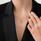 0,86 Carat Diamond Tourmaline Necklace