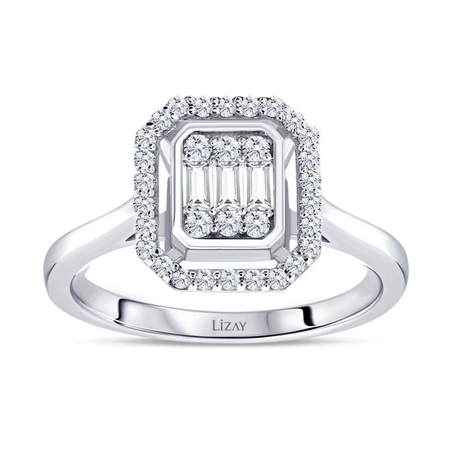 0,25 Carat Diamond Baguette Ring
