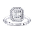 0,25 Carat Diamond Baguette Ring