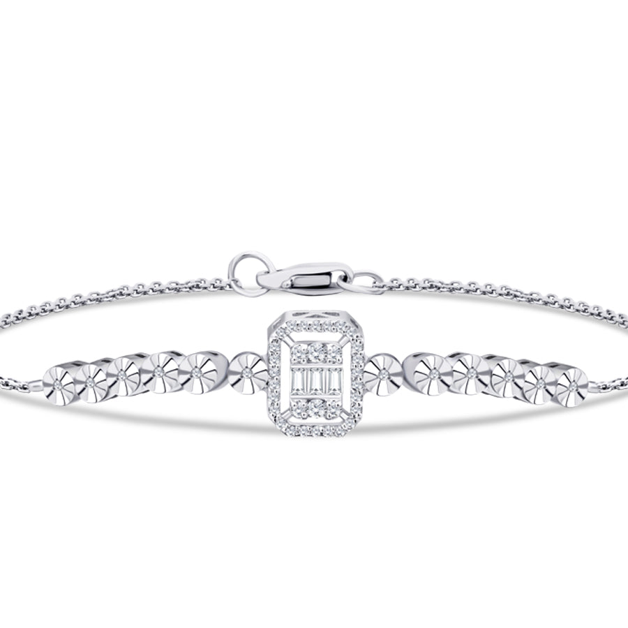 0,17 Carat Diamond Baguette Bracelet