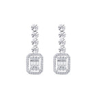 0,30 Carat Diamond Baguette Earrings