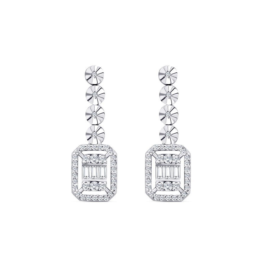 0,30 Carat Diamond Baguette Earrings