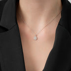0,08 Carat Diamond-Effect Baguette Necklace