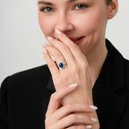 2.27 Carat Diamond Sapphire Ring
